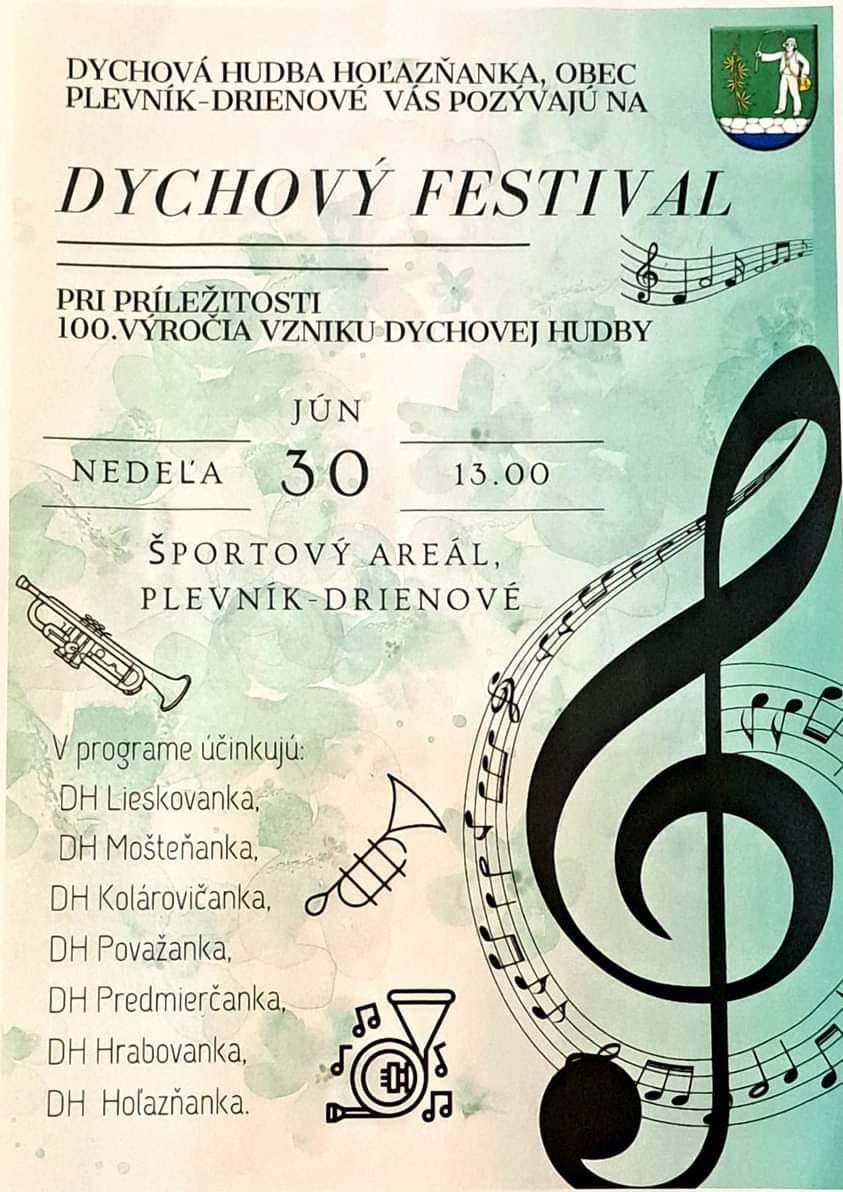 Dychový festival Obec Plevník-Drieňové